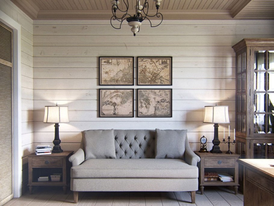 Интерьер блокхаус сосна