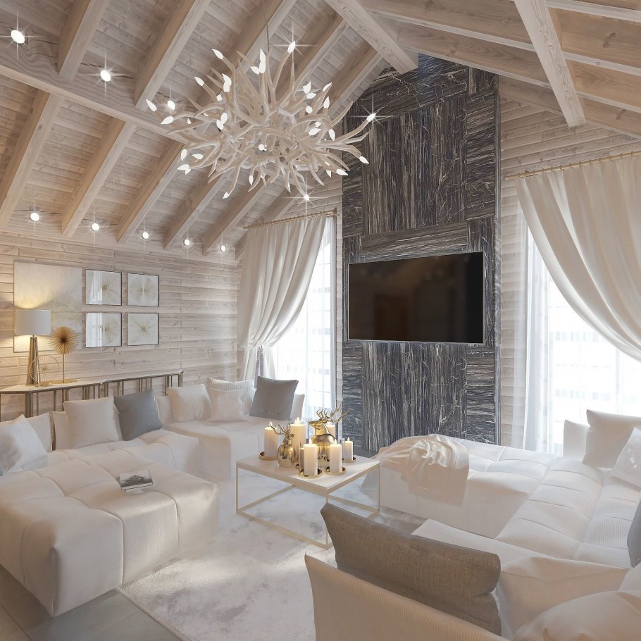 Интерьеры загородных домов в современном стиле