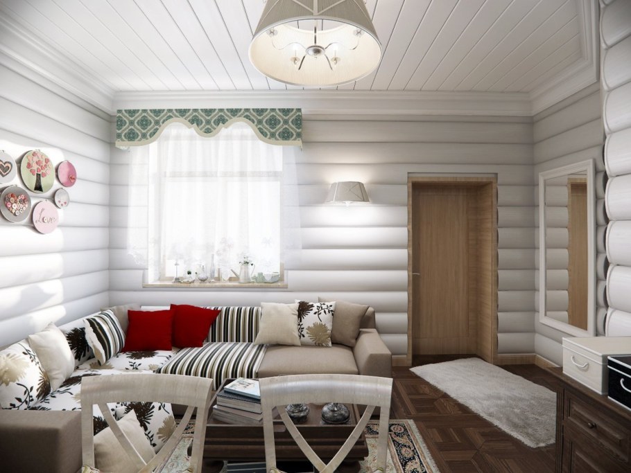 Светлая вагонка в интерьере