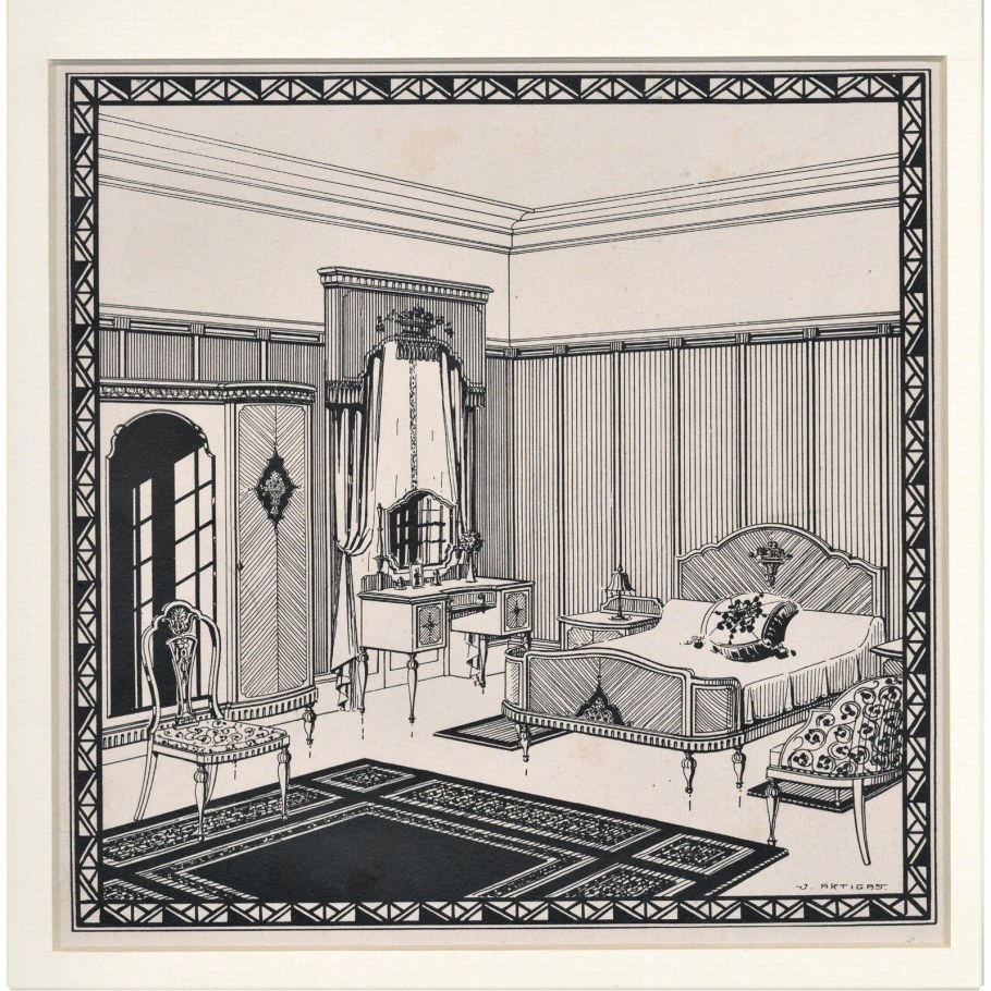 Модерн 19-20 века интерьер