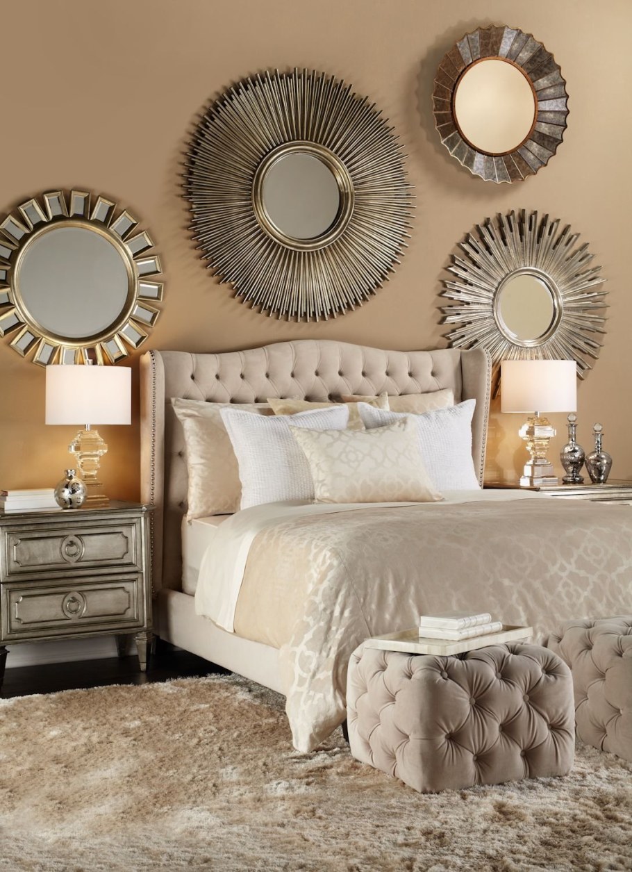 Спальни декор интерьер