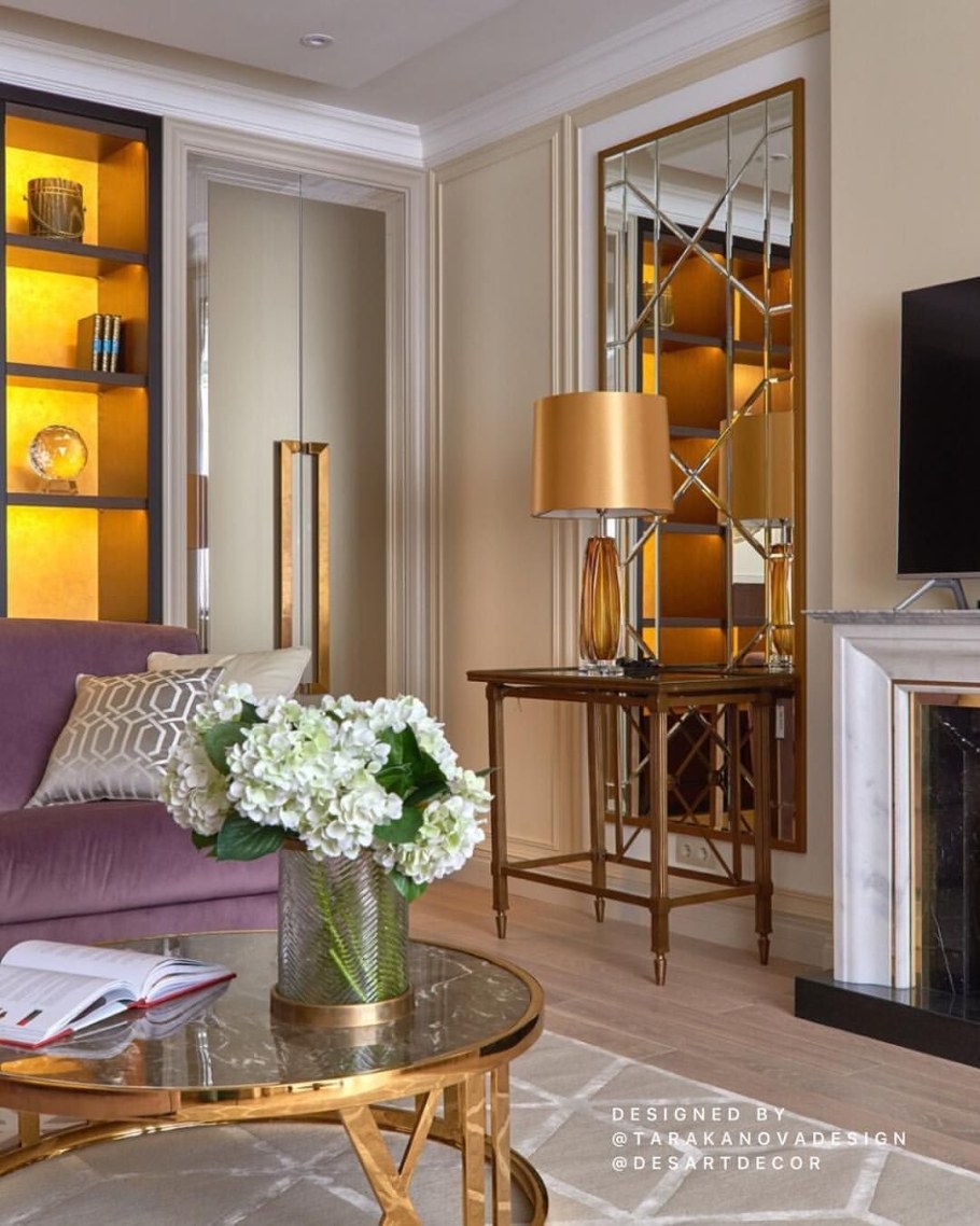 Золото в интерьере