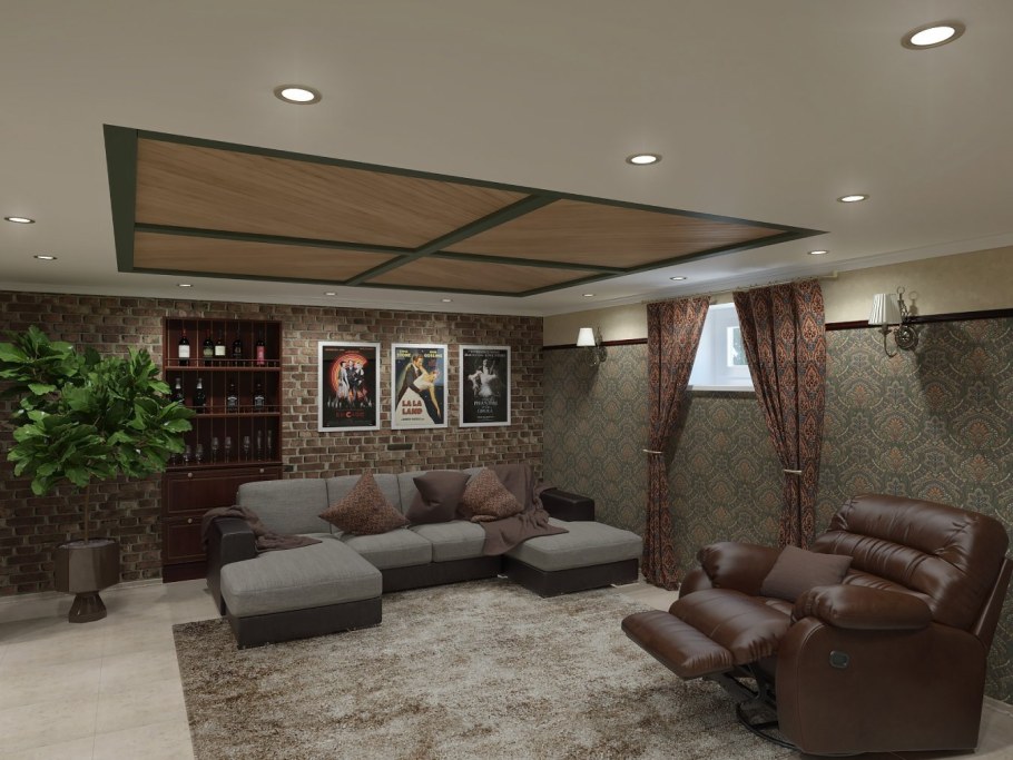 Интерьер подвала в частном доме