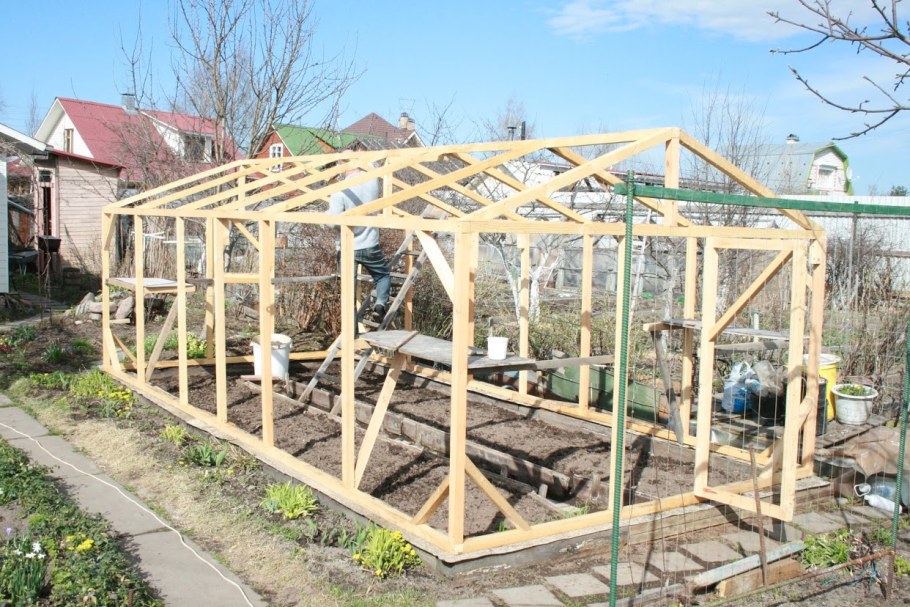 Каркас теплицы 3х4 из доски 40х120