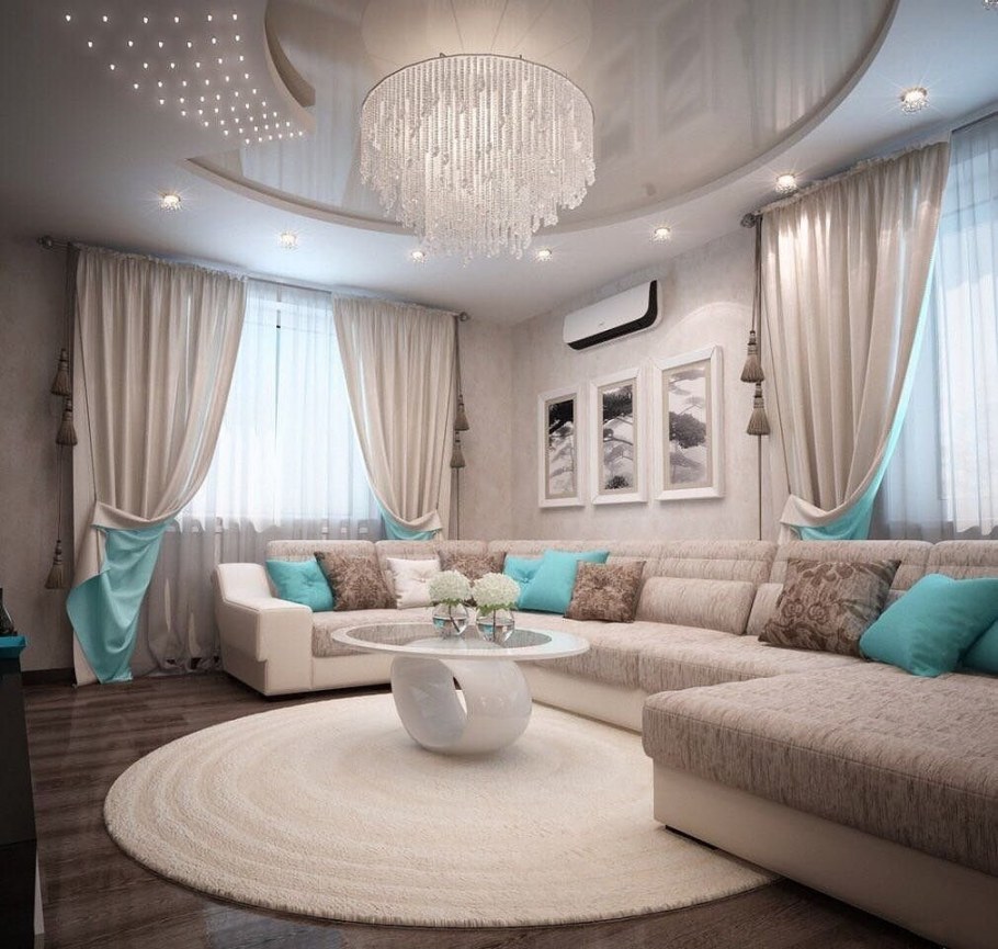 Современная светлая гостиная