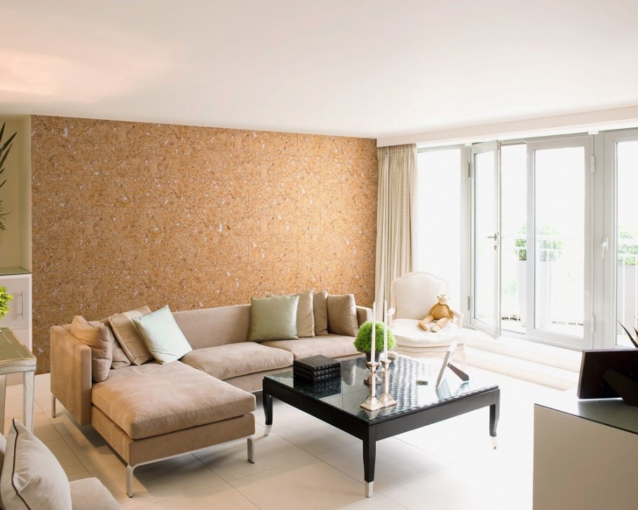 Отделка стен пробкой