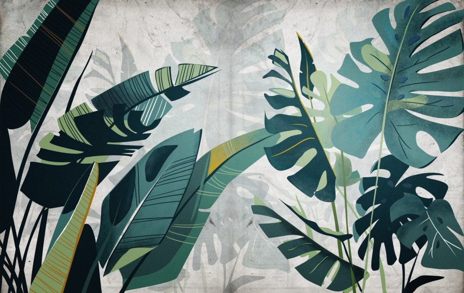 Аффреско банановые листья