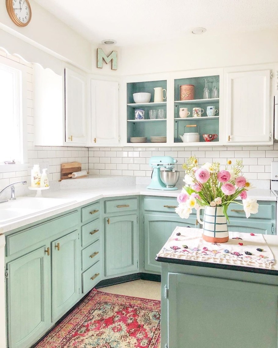 Бирюзовая кухня Леруа Мерлен