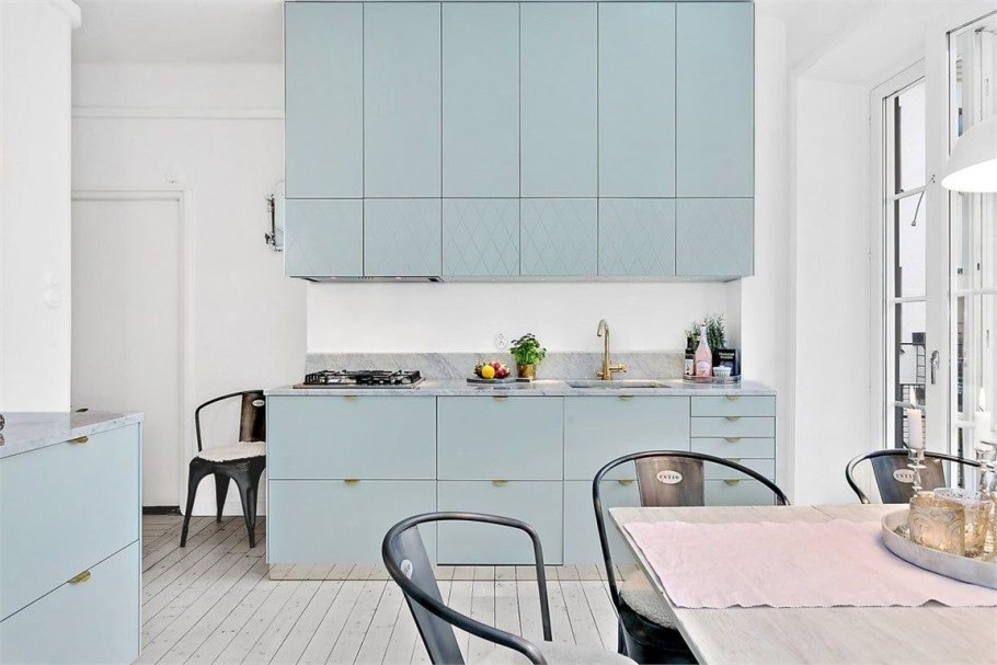 Мятная кухня икеа