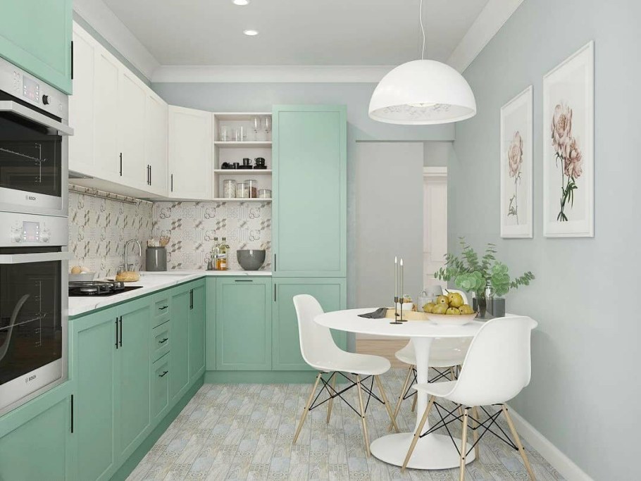 Кухня Прованс минт зеленый