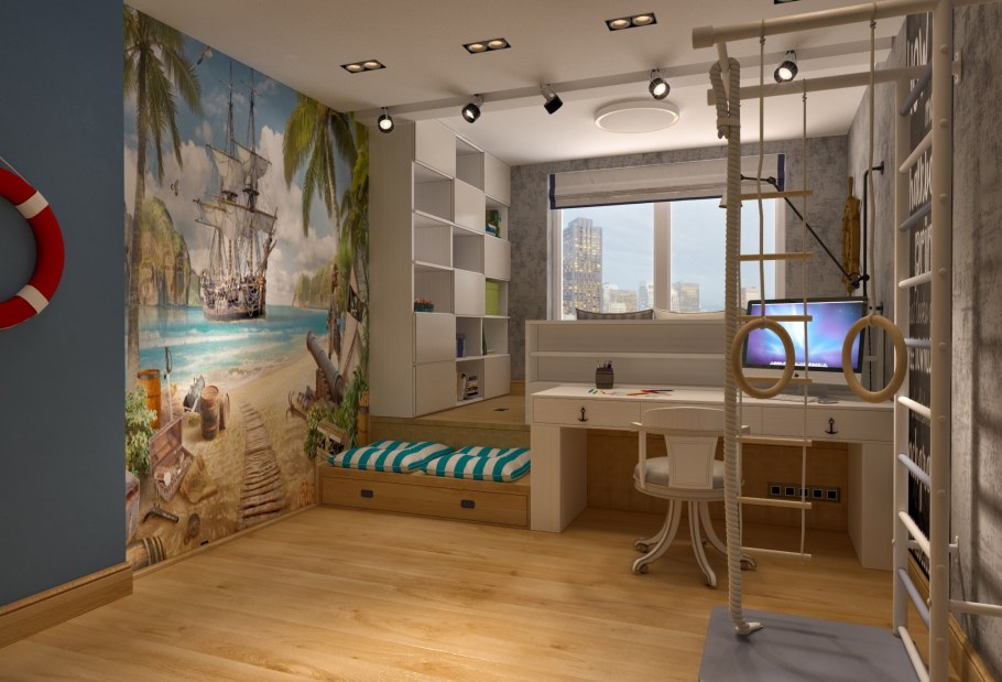 Интерьер комнаты для мальчика 7 лет