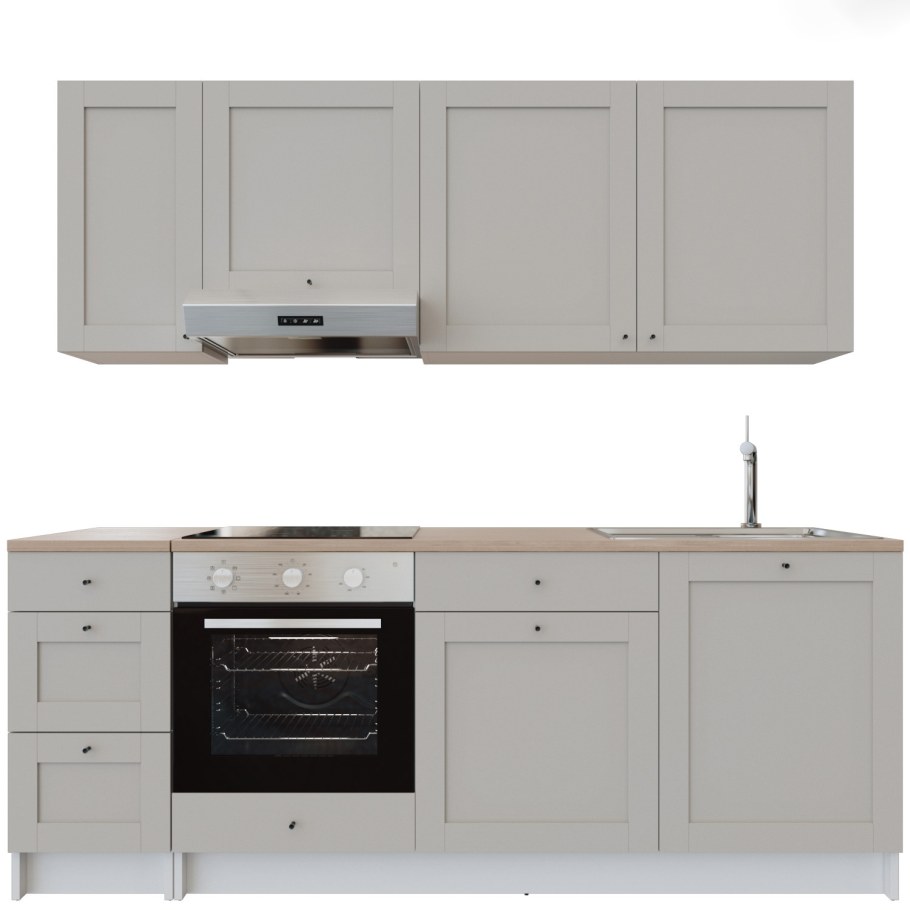 Knoxhult КНОКСХУЛЬТ кухня, серый120x220x220 см