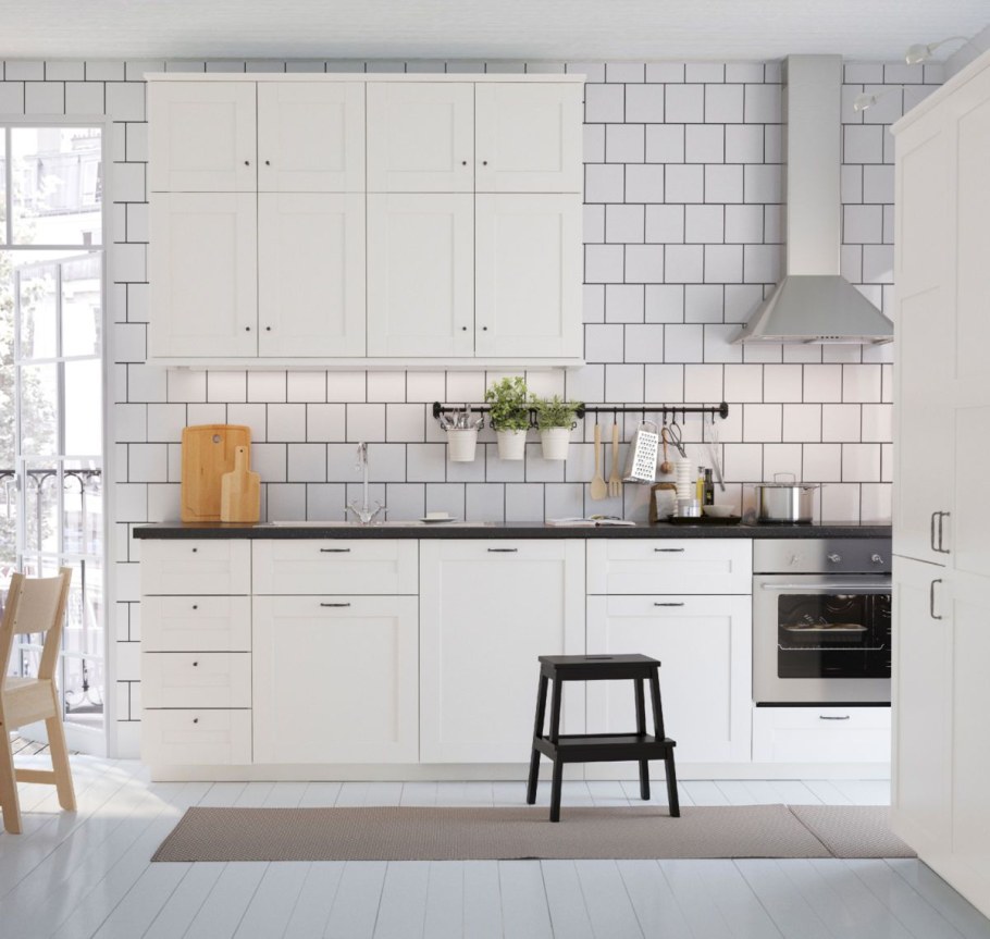 Кухня икеа КНОКСХУЛЬТ белая