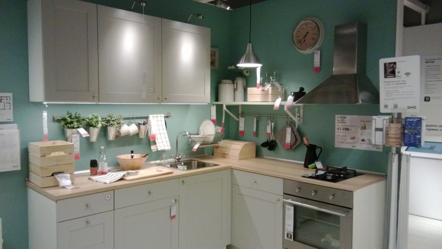 Кухня икеа КНОКСХУЛЬТ серая