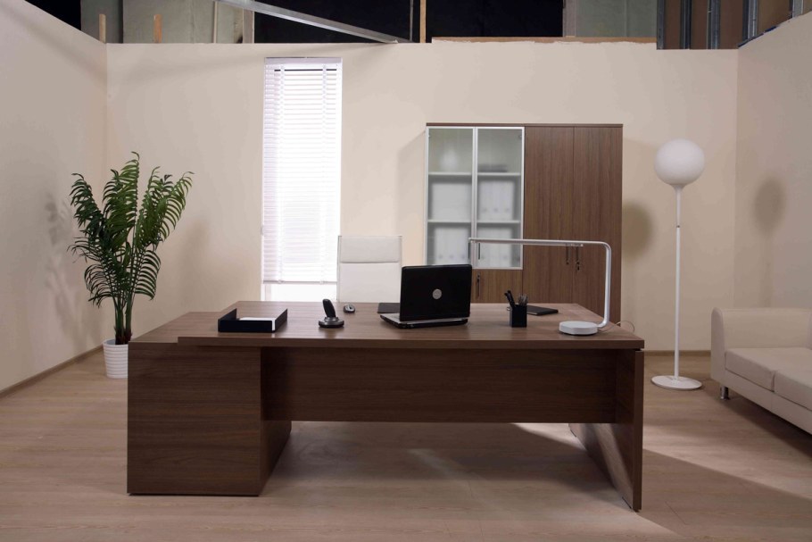 Стол руководителя письменный Эталон (орех Гварнери, 1600x860x750 мм)