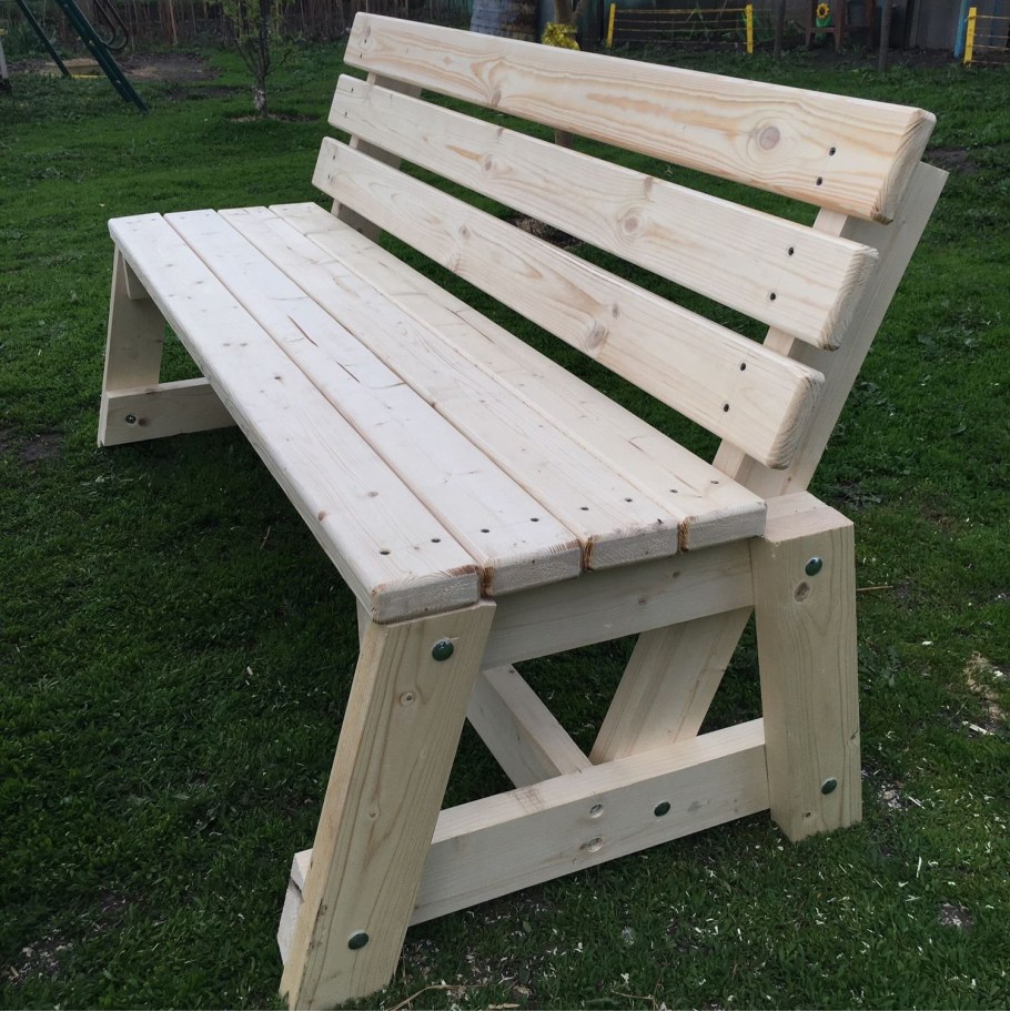 Скамейка Садовая из дерева