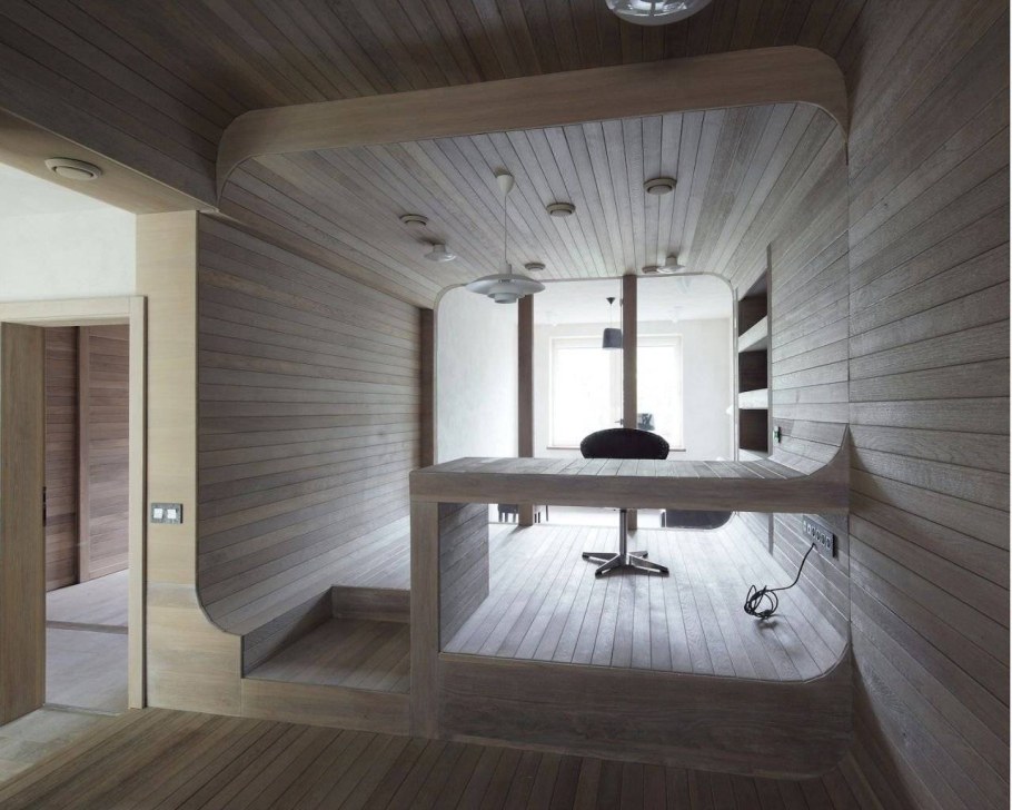 Дизайнерская отделка деревом