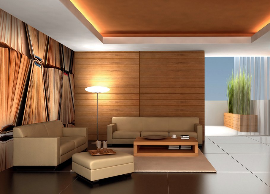 Современная отделка потолка