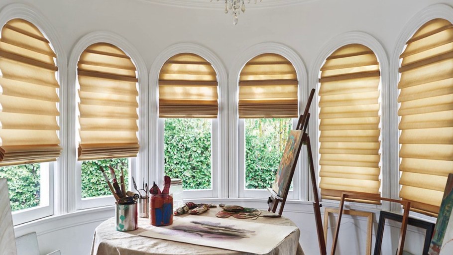 Шторы на полукруглое окно