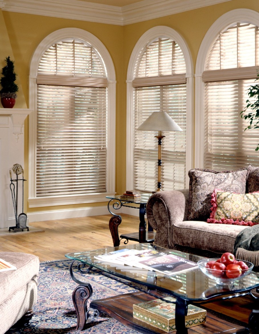 Жалюзи на полукруглое окно