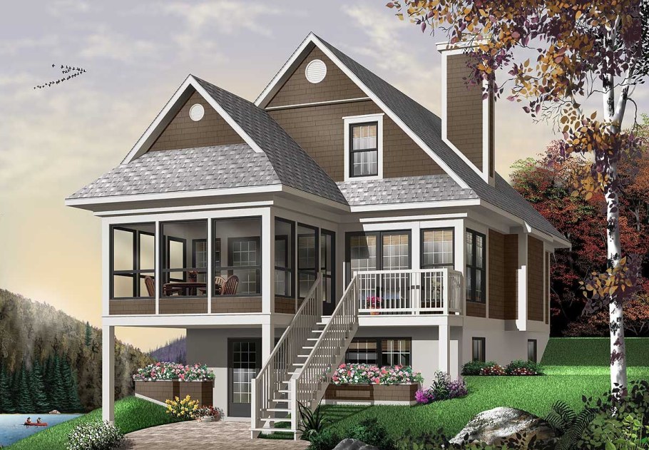 Красивый двухэтажный дом