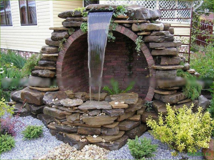 Декоративный водопад для сада