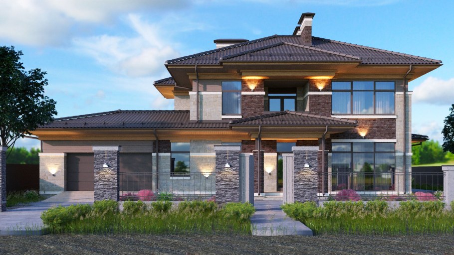 Дом в стиле Райта 350 кв.м