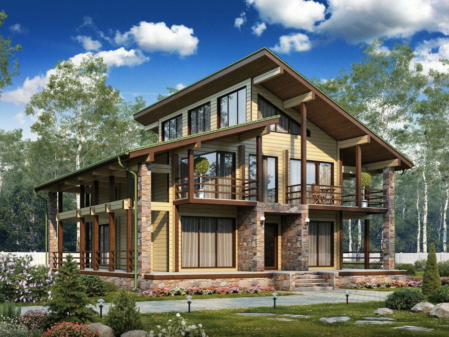 Дом Шале проекты двухэтажных домов 150 кв.м