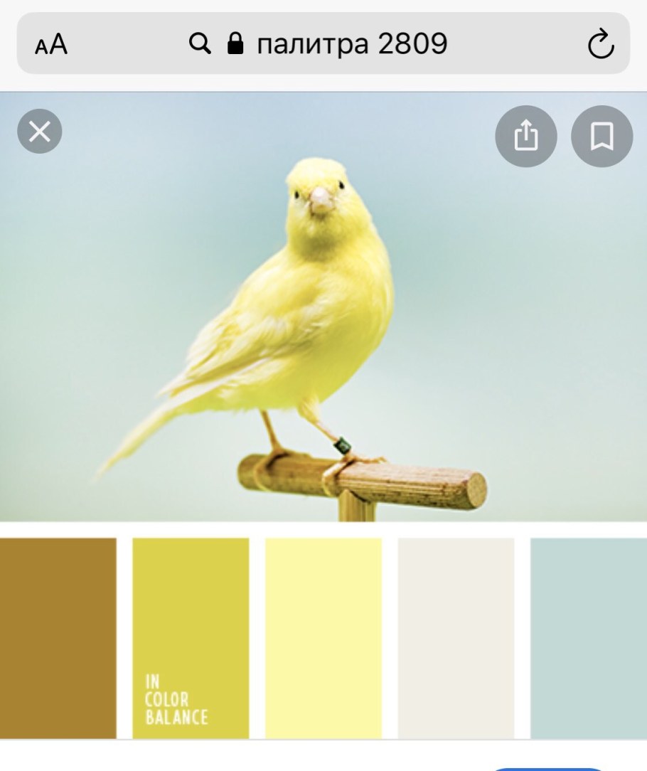 Палитра цветов желтый