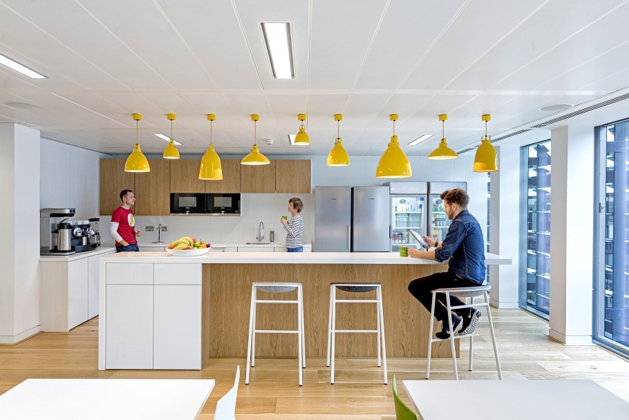 Цветовое решение кухни в офисе