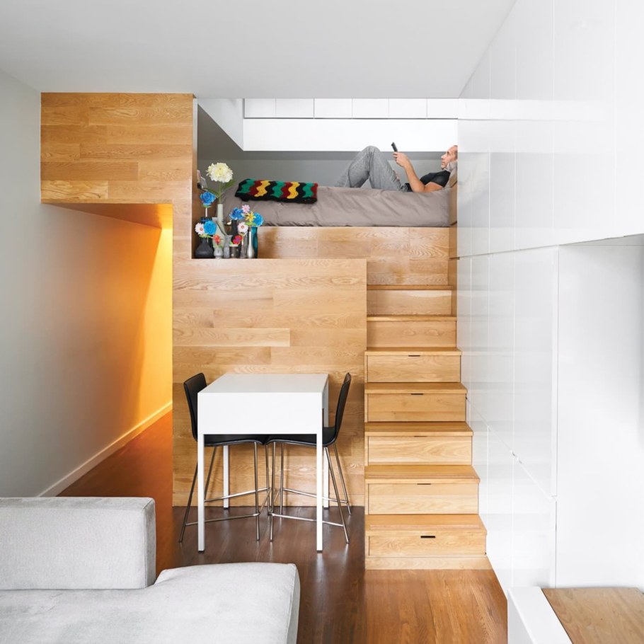 Антресольная кровать лофт