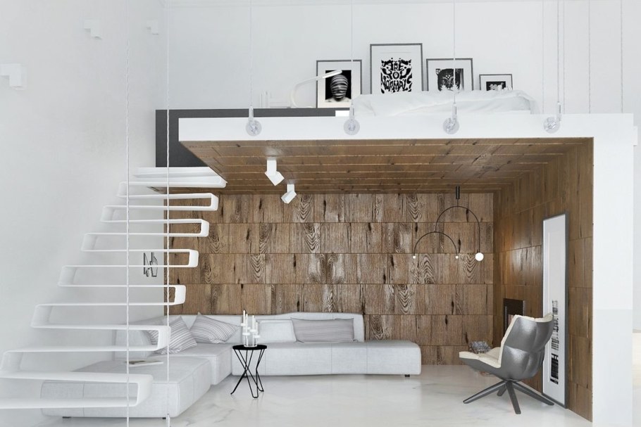 Антресольный этаж в стиле лофт