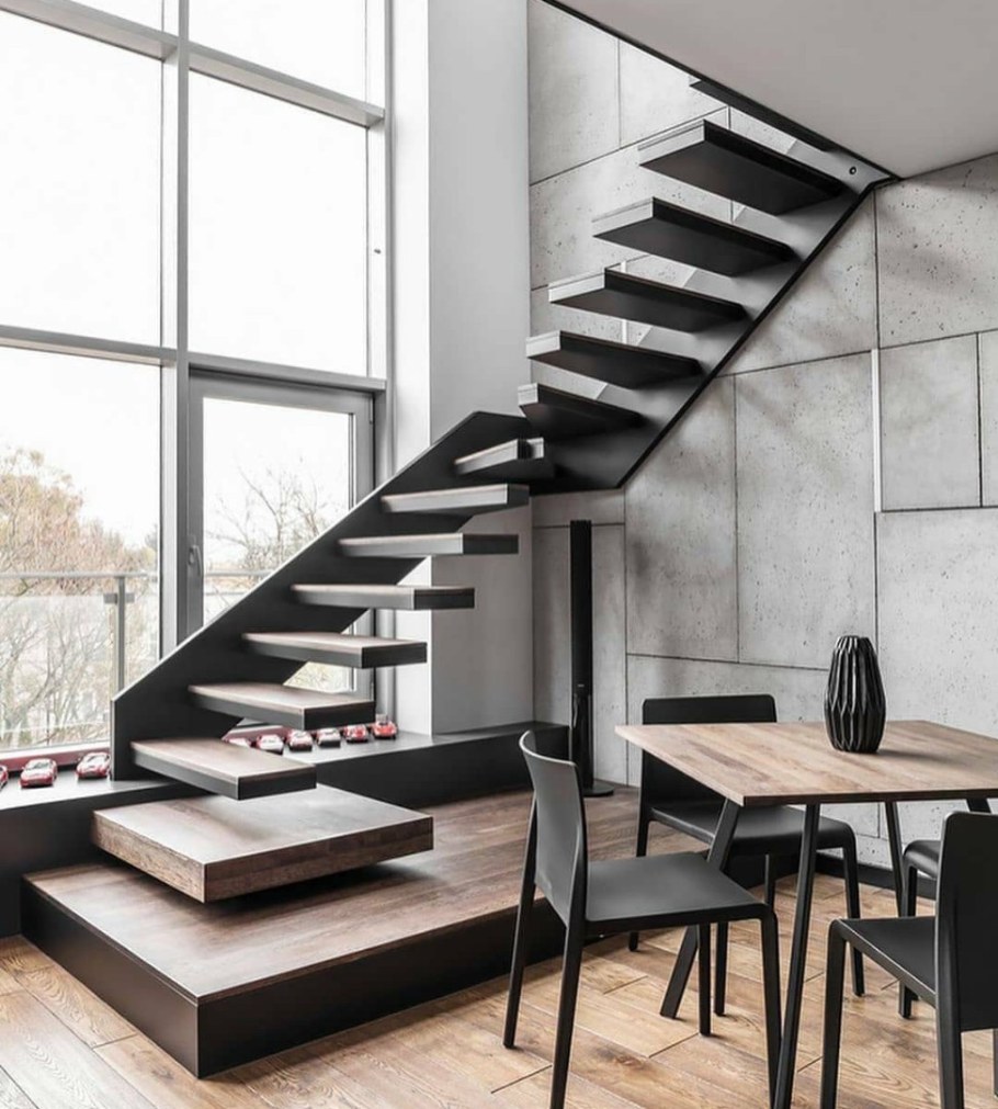 Лестницы лофт на косоурах