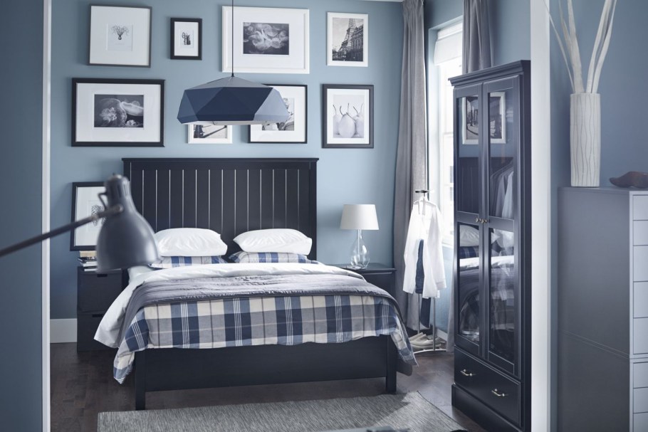 Серая спальня икеа