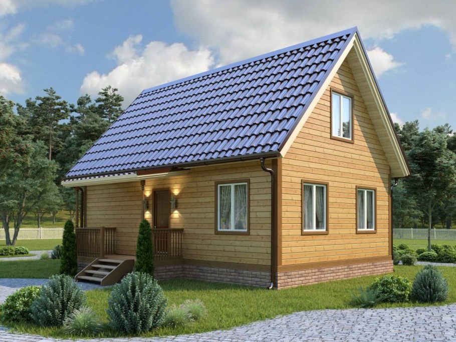 Дачный брусовой дом 6х8 Зодчий