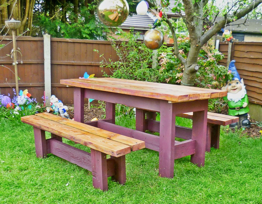 Столы и лавки деревянные для сада