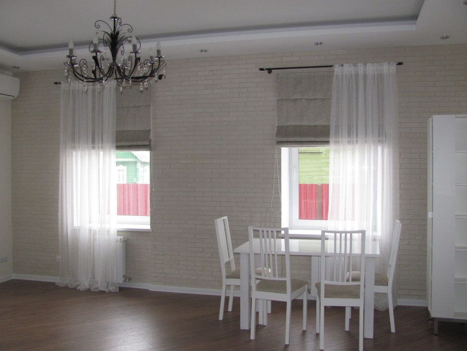 Занавески на кухню в стиле лофт