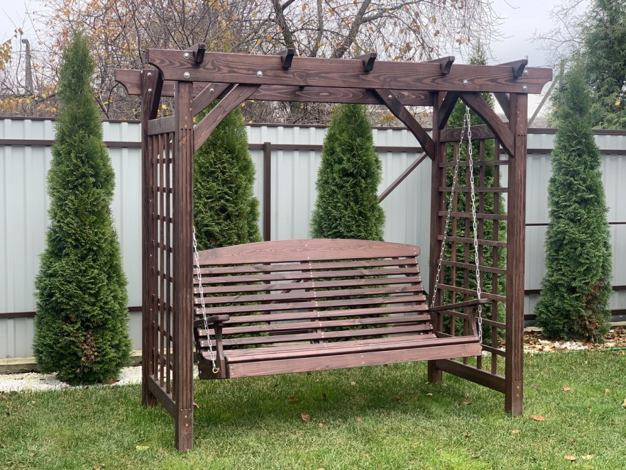 Качели пергола из сосны