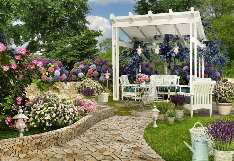 Пергола в стиле Прованс