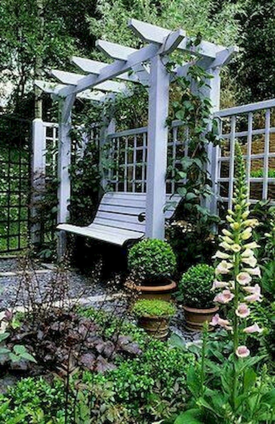 Английский сад ландшафтный лавочка пергола