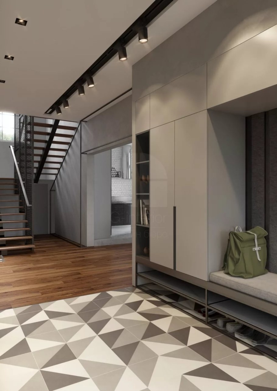 Коридор в частном доме в современном стиле