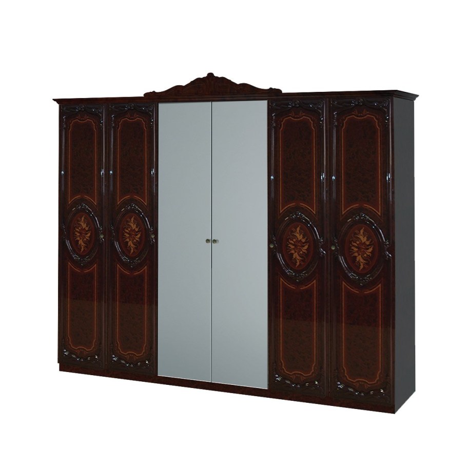 Роза махонь шкаф 6 дверный