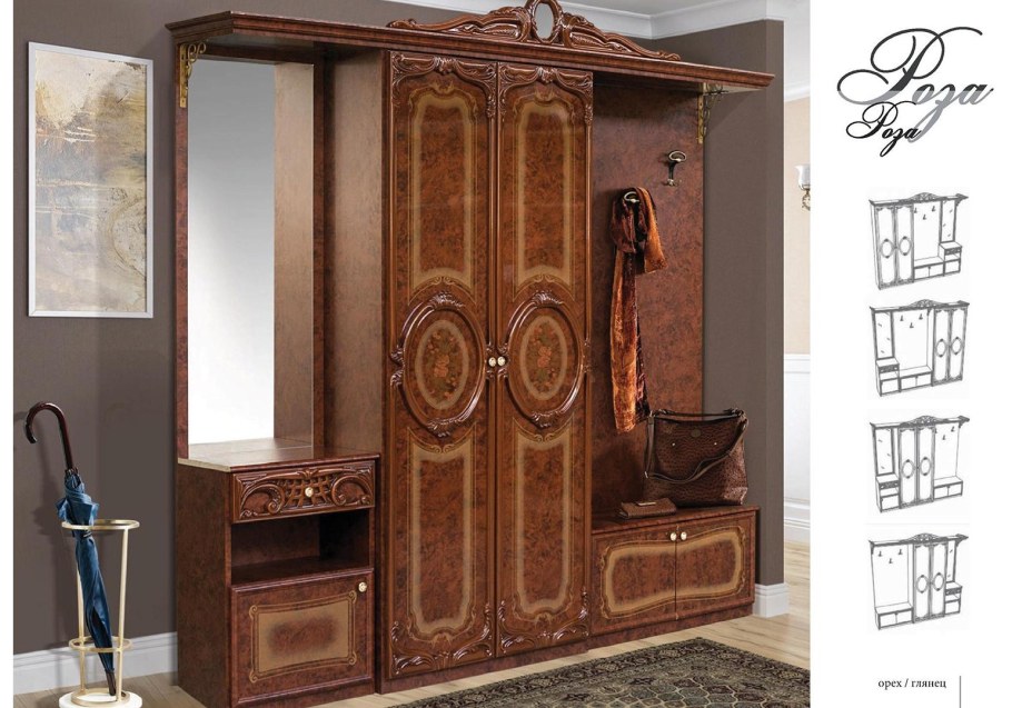 Диа роза орех глянец