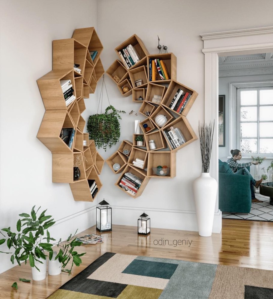 Необычные книжные полки