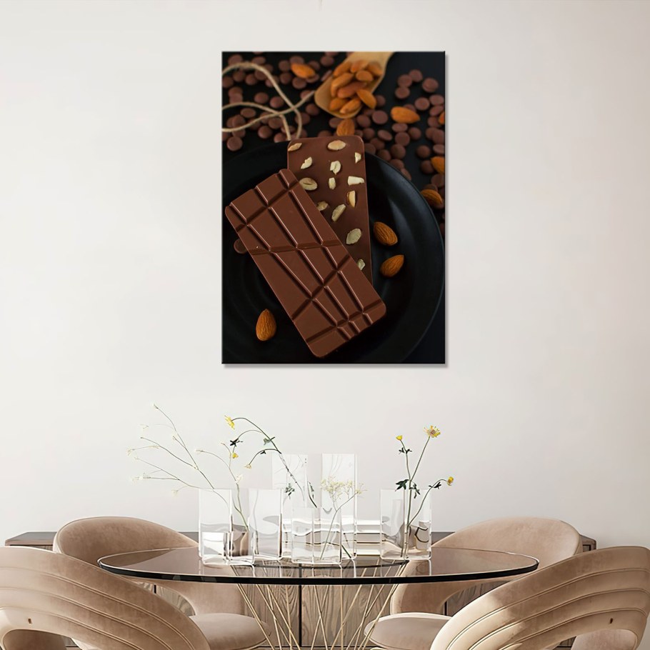 Стена шоколад и молочный в интерьере кухни