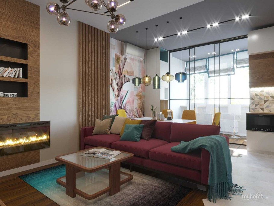 Интерьер гостиной просто и со вкусом