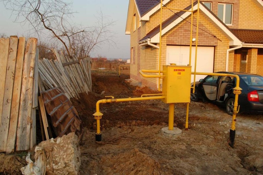 Подвод газа к частному дому