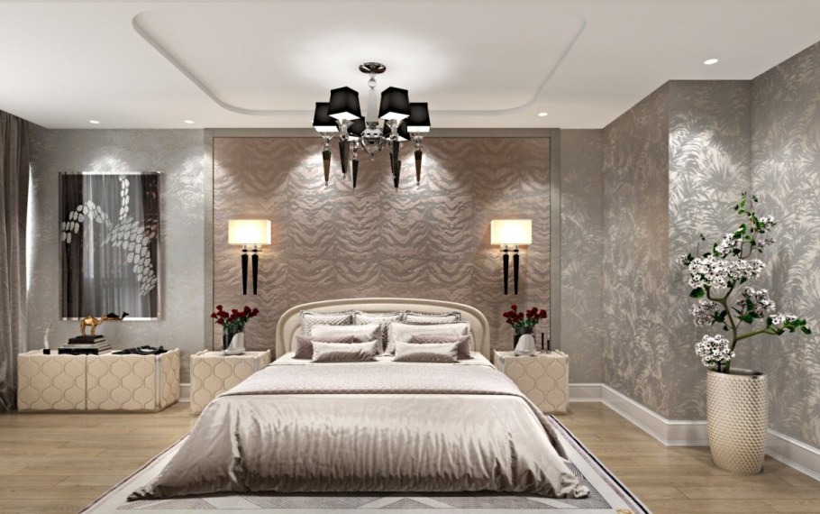 Современные обои для спальни