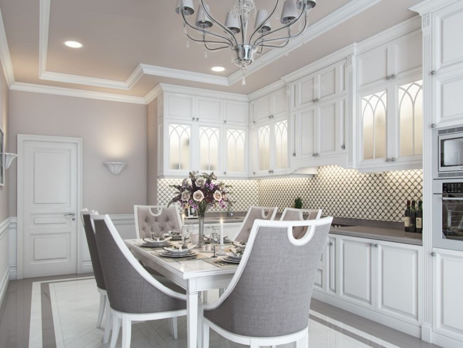 Кухня в стиле Неоклассика пастельные тона