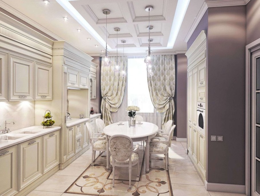 Кухня 25кв м классика современная